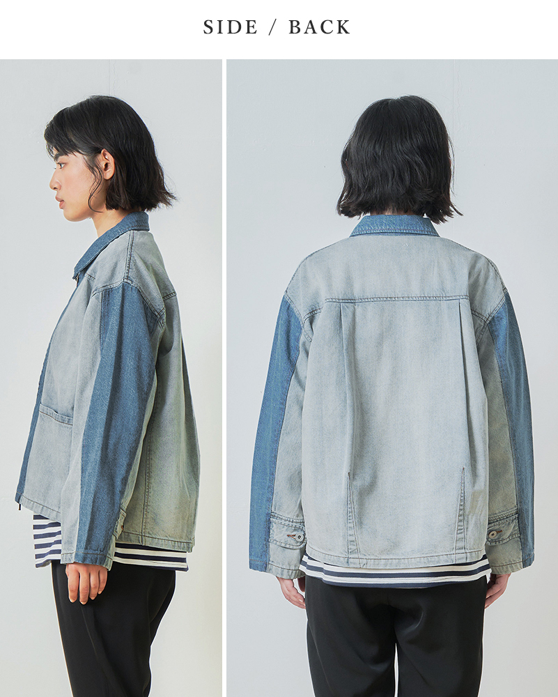 whyto(�z���C�g)�R�b�g���f�j���_�u���W�b�v�W���P�b�g�gdenimzipjacket�hwht26hjk4060