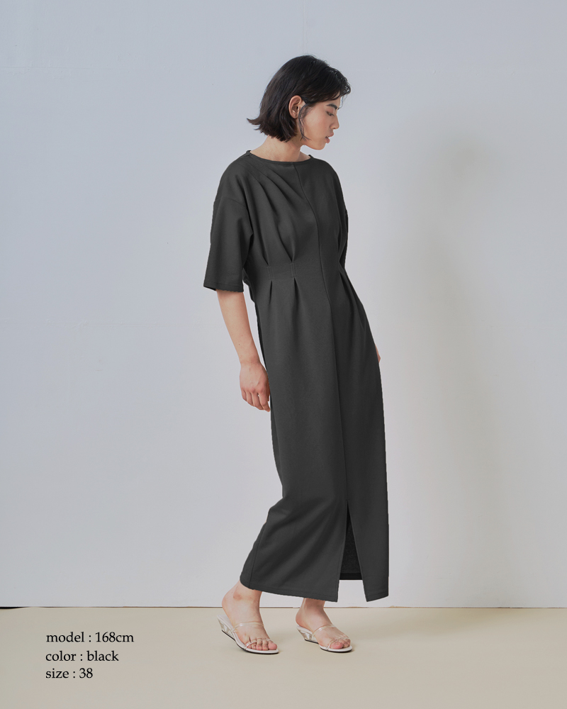 whyto(ホワイト)アシンメトリータックドレス“asymmetrytuckdress”wht26hop4078