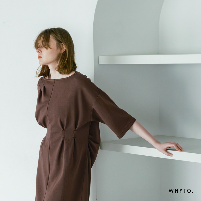 whyto(ホワイト)アシンメトリータックドレス“asymmetrytuckdress”wht26hop4078