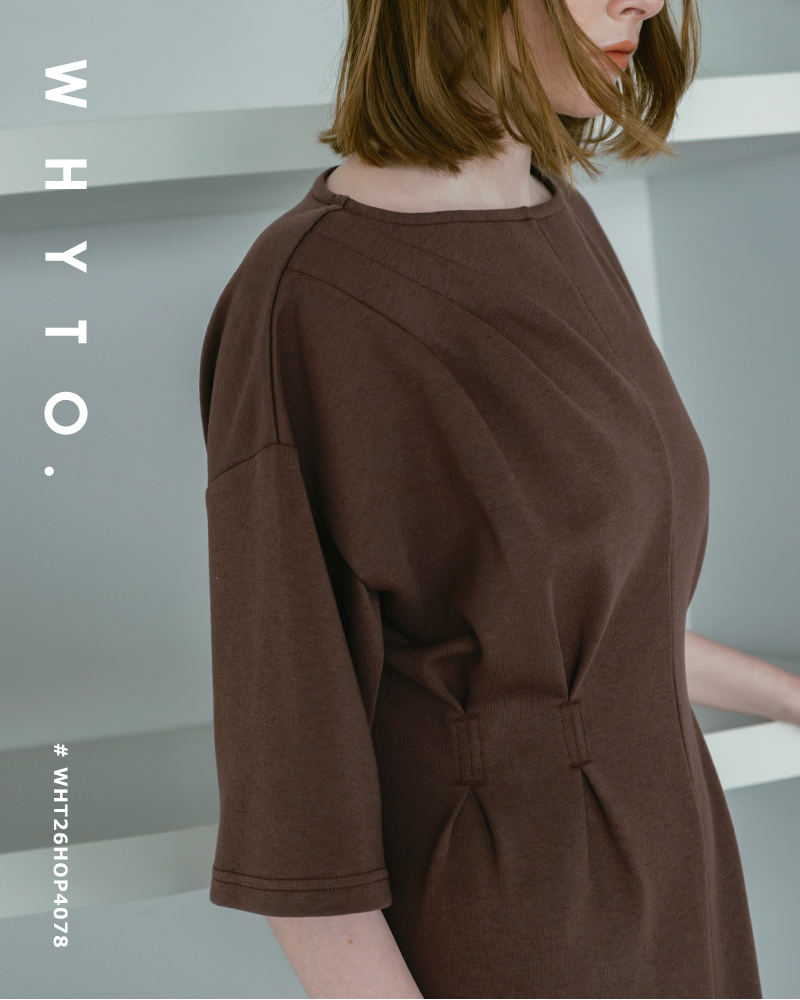 whyto(ホワイト)アシンメトリータックドレス“asymmetrytuckdress”wht26hop4078