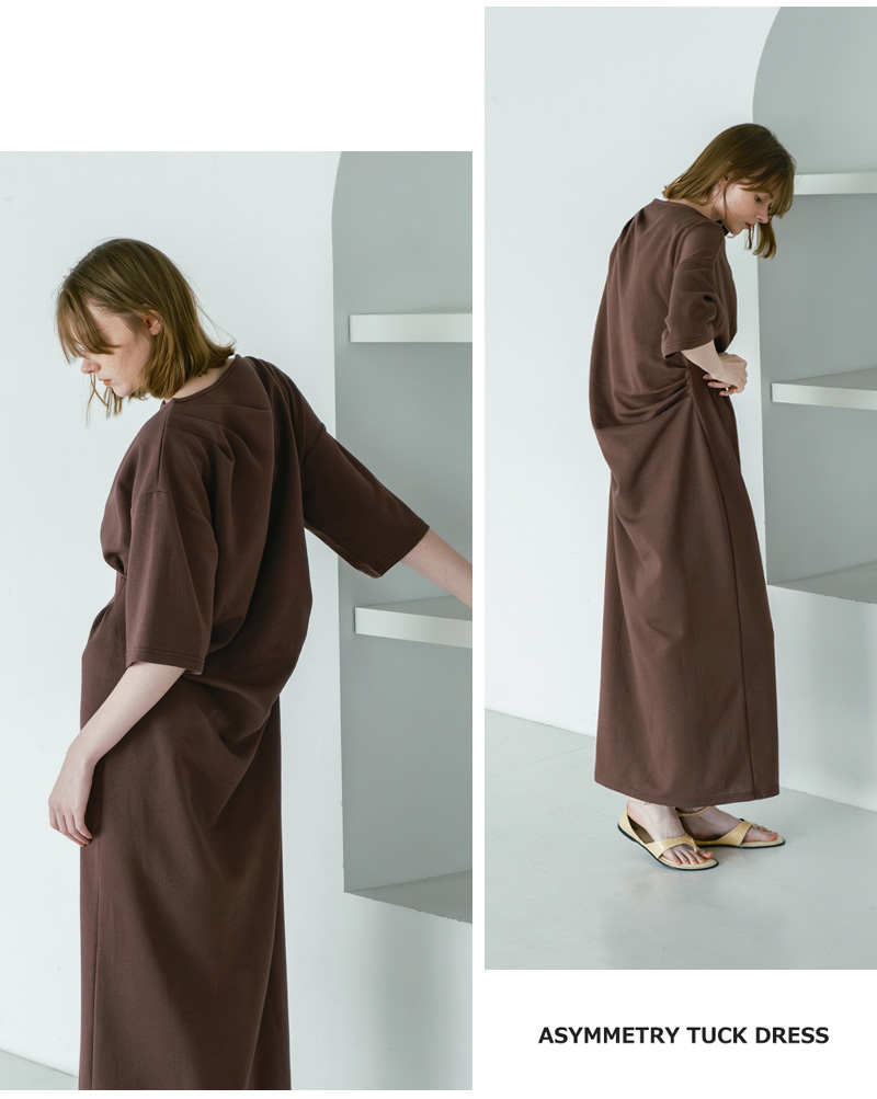 whyto(ホワイト)アシンメトリータックドレス“asymmetrytuckdress”wht26hop4078