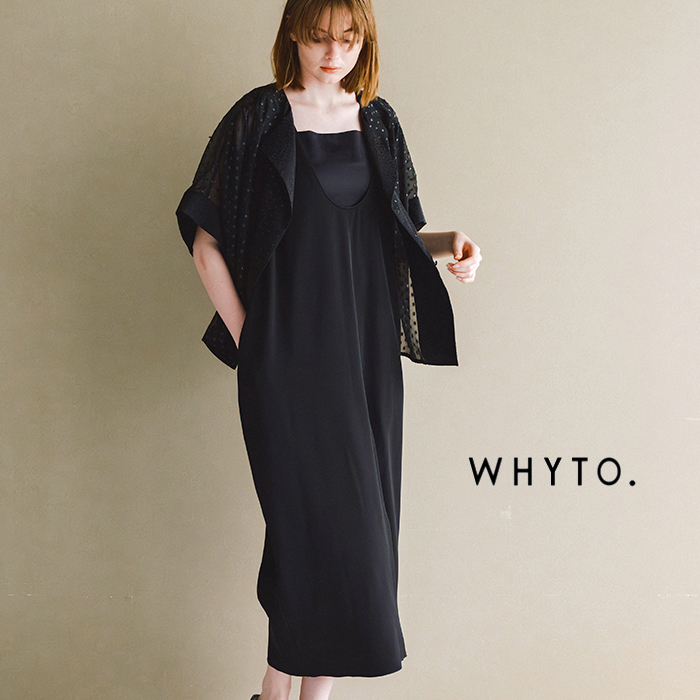 whyto(�z���C�g)U�l�b�N�R�N�[���h���X�guneckcocoondress�hwht26hop4079