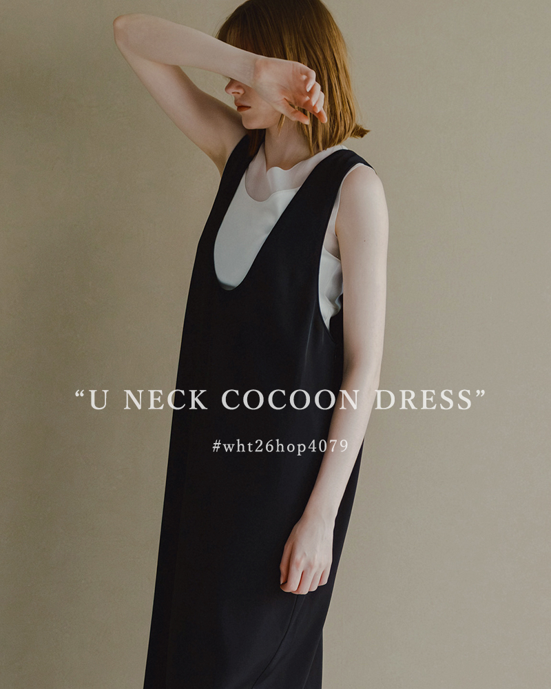 whyto(�z���C�g)U�l�b�N�R�N�[���h���X�guneckcocoondress�hwht26hop4079