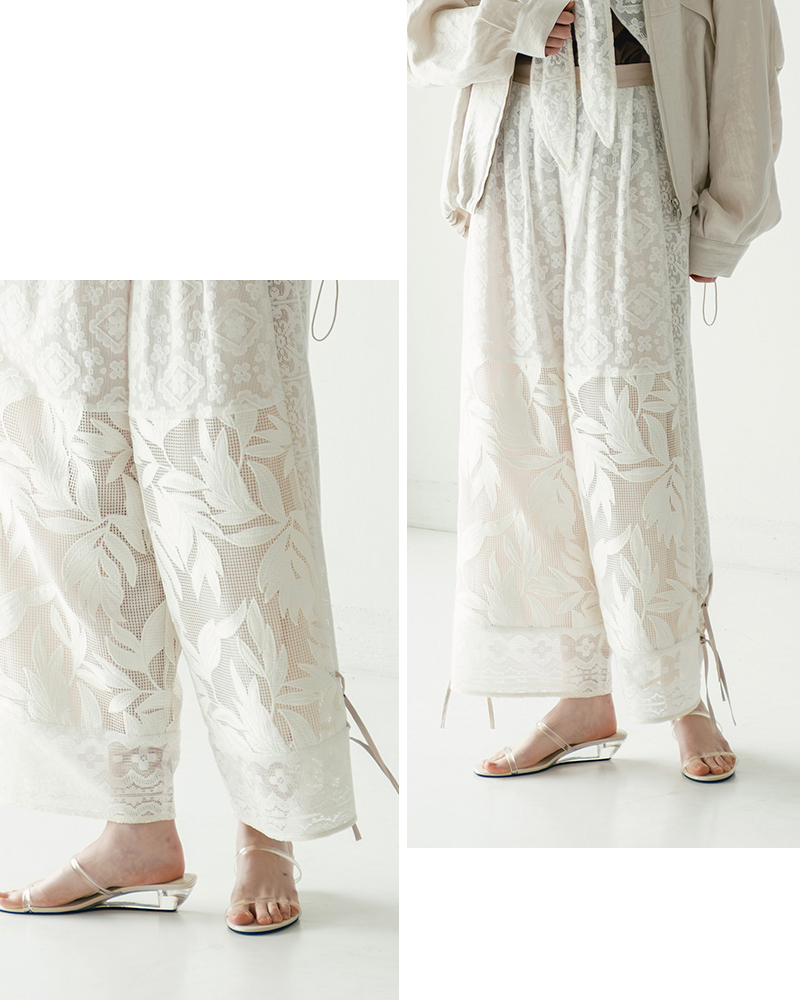 whyto(ホワイト)レースコンビネーションパンツ“lacecombinationpants”wht26hpt4063