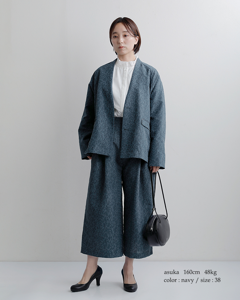 whyto(�z���C�g)�W���K�[�h�^�b�N�g���E�U�[�p���c�gjacquardtucktrouser�hwht26hpt4067