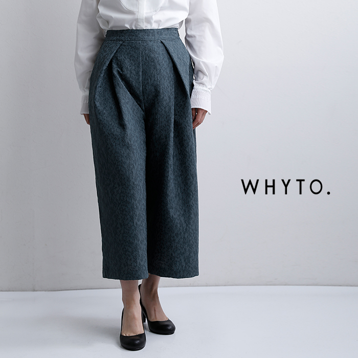 whyto(�z���C�g)�W���K�[�h�^�b�N�g���E�U�[�p���c�gjacquardtucktrouser�hwht26hpt4067
