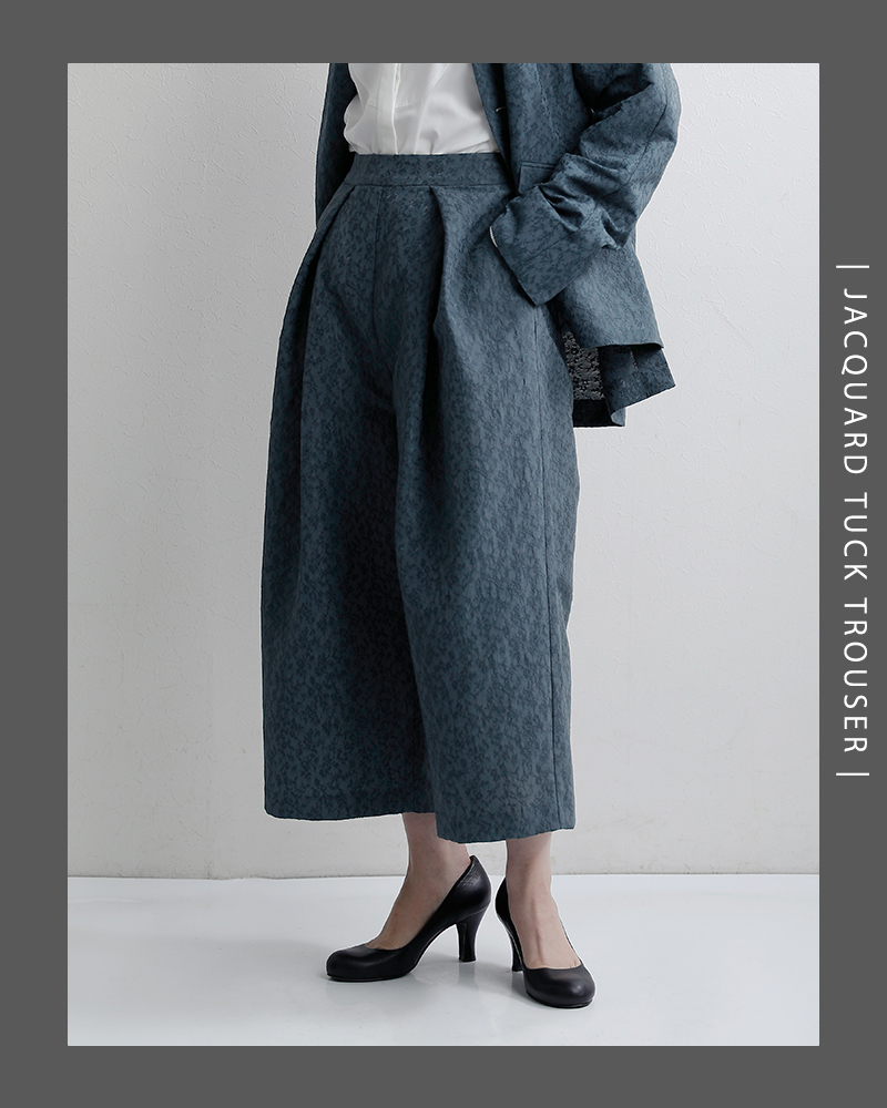 whyto(�z���C�g)�W���K�[�h�^�b�N�g���E�U�[�p���c�gjacquardtucktrouser�hwht26hpt4067