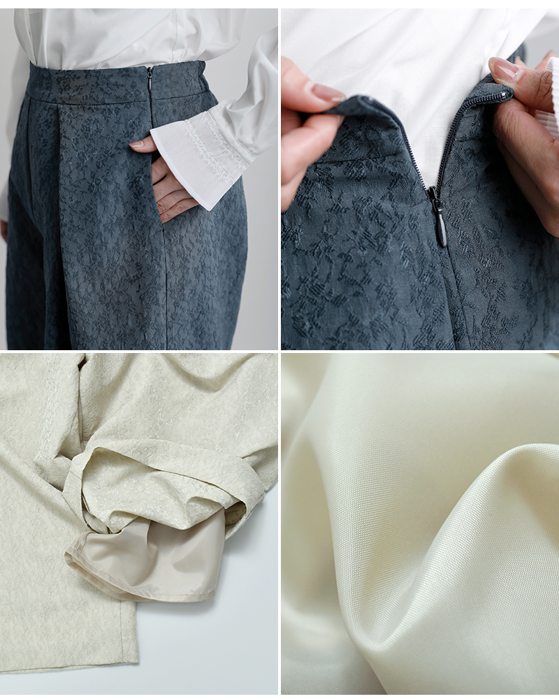 whyto(�z���C�g)�W���K�[�h�^�b�N�g���E�U�[�p���c�gjacquardtucktrouser�hwht26hpt4067