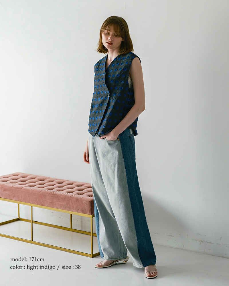 whyto(�z���C�g)�A�V�����g���[�^�b�N�f�j���p���c�gasymmetrytuckdenim�hwht26hpt4068