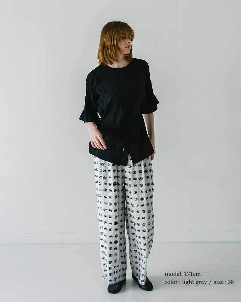 whyto(�z���C�g)2�^�b�N�W���K�[�h���C�h�p���c�gjacquardwidepants�hwht26hpt4070