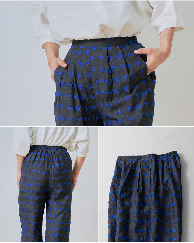 whyto(�z���C�g)2�^�b�N�W���K�[�h���C�h�p���c�gjacquardwidepants�hwht26hpt4070