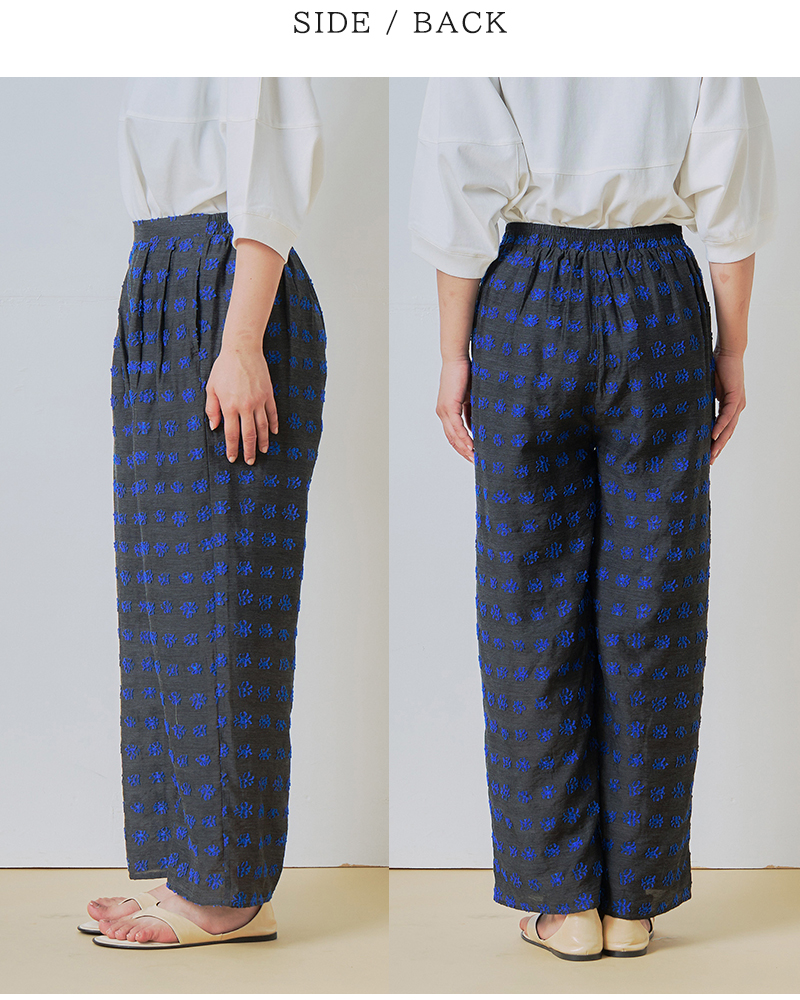 whyto(�z���C�g)2�^�b�N�W���K�[�h���C�h�p���c�gjacquardwidepants�hwht26hpt4070