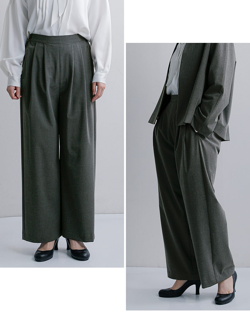 whyto(�z���C�g)�T�}�[�E�[�����C�N�^�b�N���C�h�g���E�U�[�p���c�gtuckwidetrouser�hwht26hpt4071