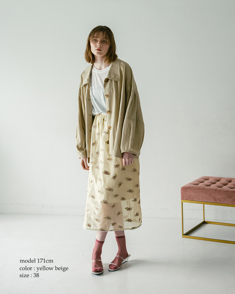 whyto(�z���C�g)�}���x���[�V���N�V�A�[�t�����[�X�J�[�g�gsheerflowerskirt�hwht26hsk4031