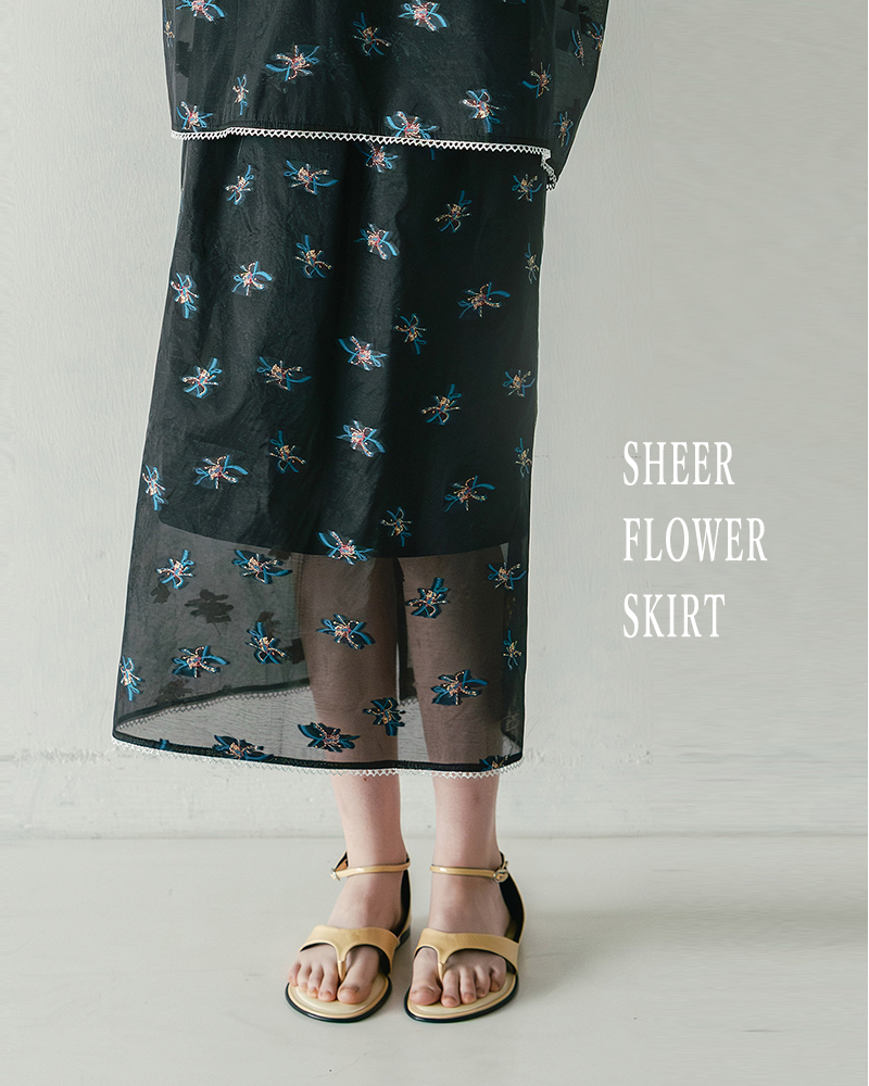 whyto(�z���C�g)�}���x���[�V���N�V�A�[�t�����[�X�J�[�g�gsheerflowerskirt�hwht26hsk4031