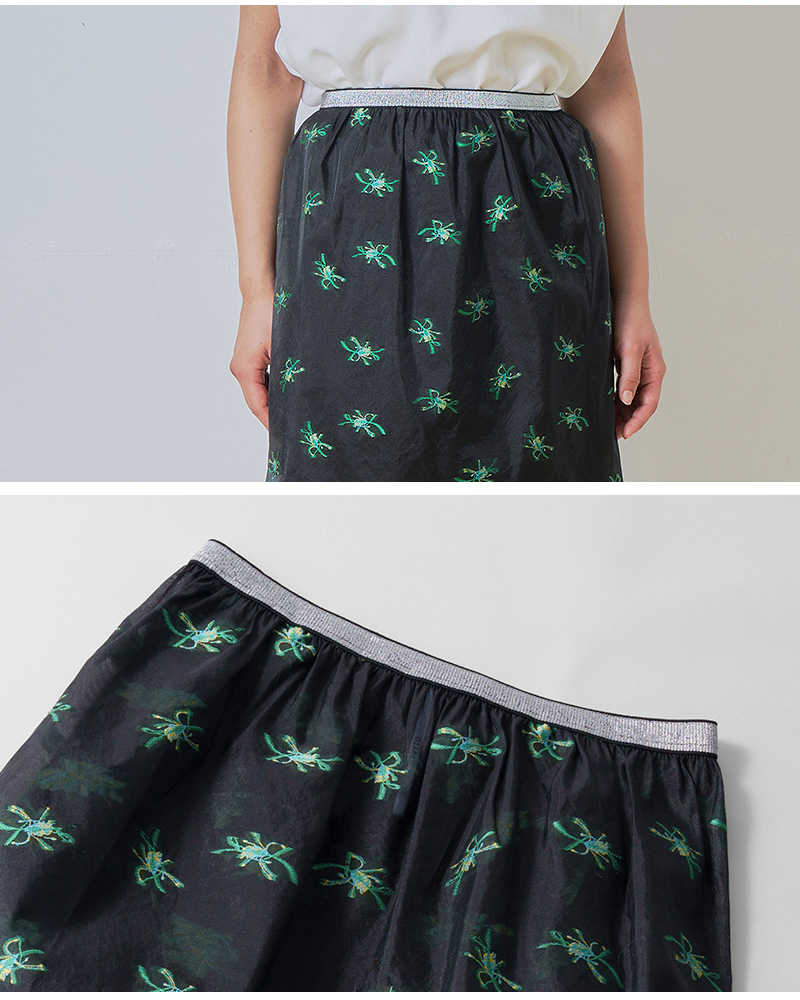 whyto(�z���C�g)�}���x���[�V���N�V�A�[�t�����[�X�J�[�g�gsheerflowerskirt�hwht26hsk4031