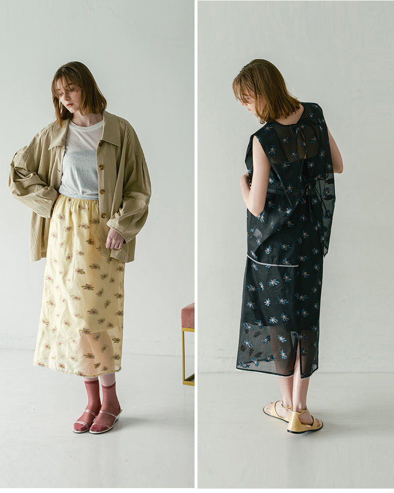 whyto(�z���C�g)�}���x���[�V���N�V�A�[�t�����[�X�J�[�g�gsheerflowerskirt�hwht26hsk4031