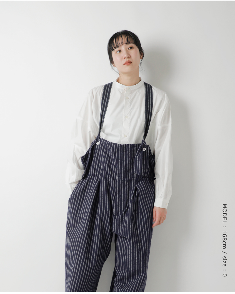 my beautiful landlet(マイ ビューティフル ランドレット)ストライプカールヤーンサロペットwm01-ob2610103