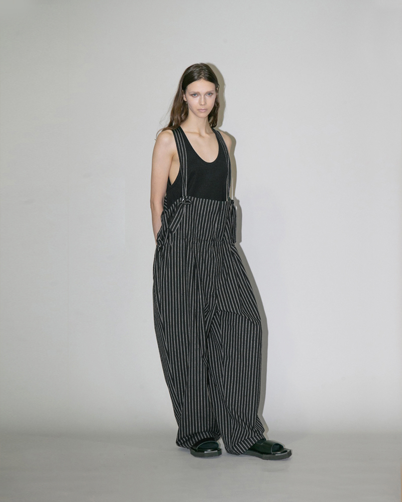 my beautiful landlet(マイ ビューティフル ランドレット)ストライプカールヤーンサロペットwm01-ob2610103