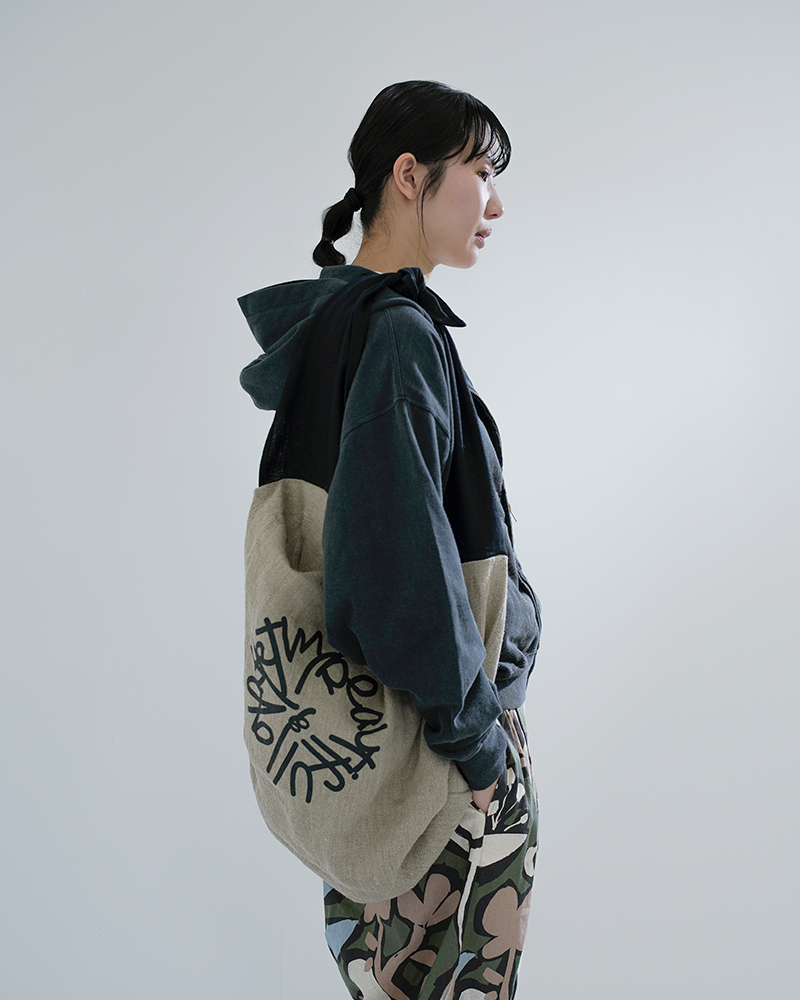 my beautiful landlet(マイ ビューティフル ランドレット)セミウェットリネンショルダーバッグwm02-ac2610205