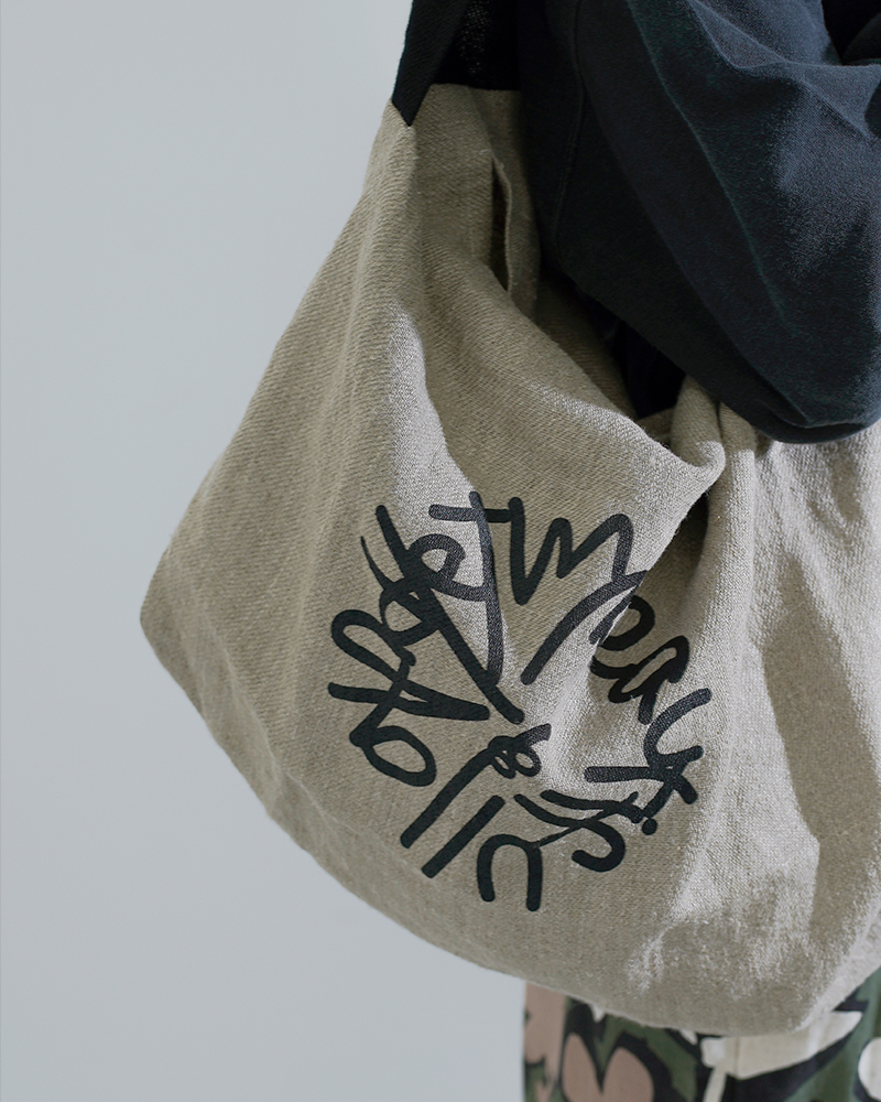 my beautiful landlet(マイ ビューティフル ランドレット)セミウェットリネンショルダーバッグwm02-ac2610205