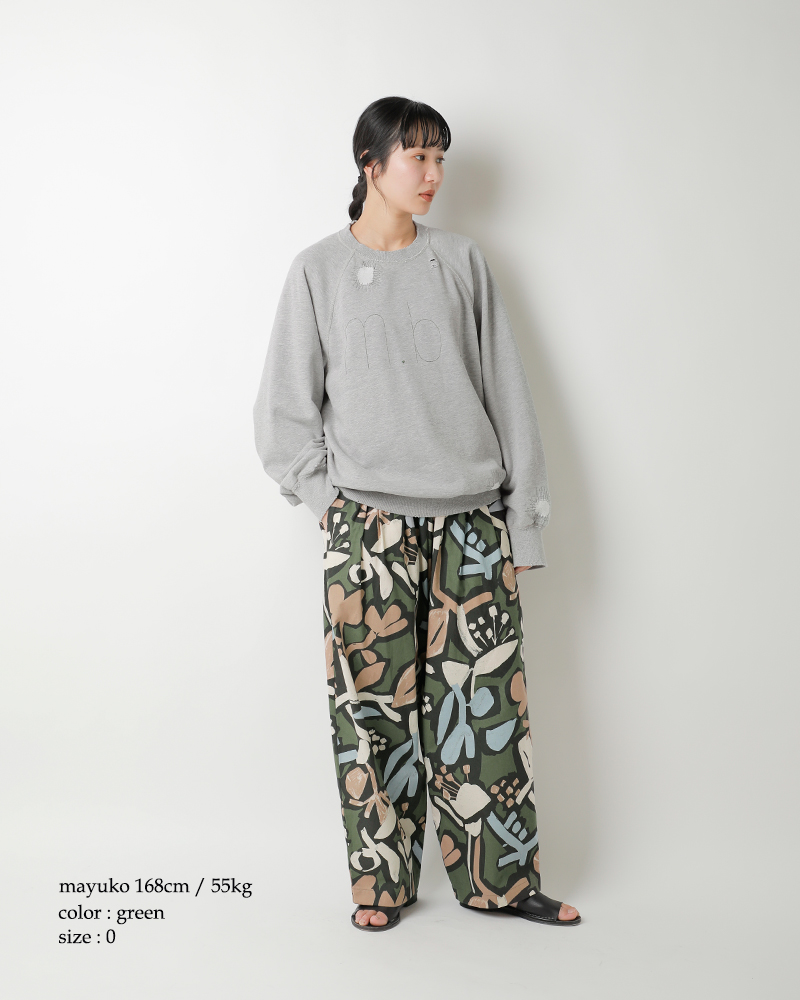 my beautiful landlet(マイ ビューティフル ランドレット)フラワーピグメントプリントイージーパンツwm05-pt2610503