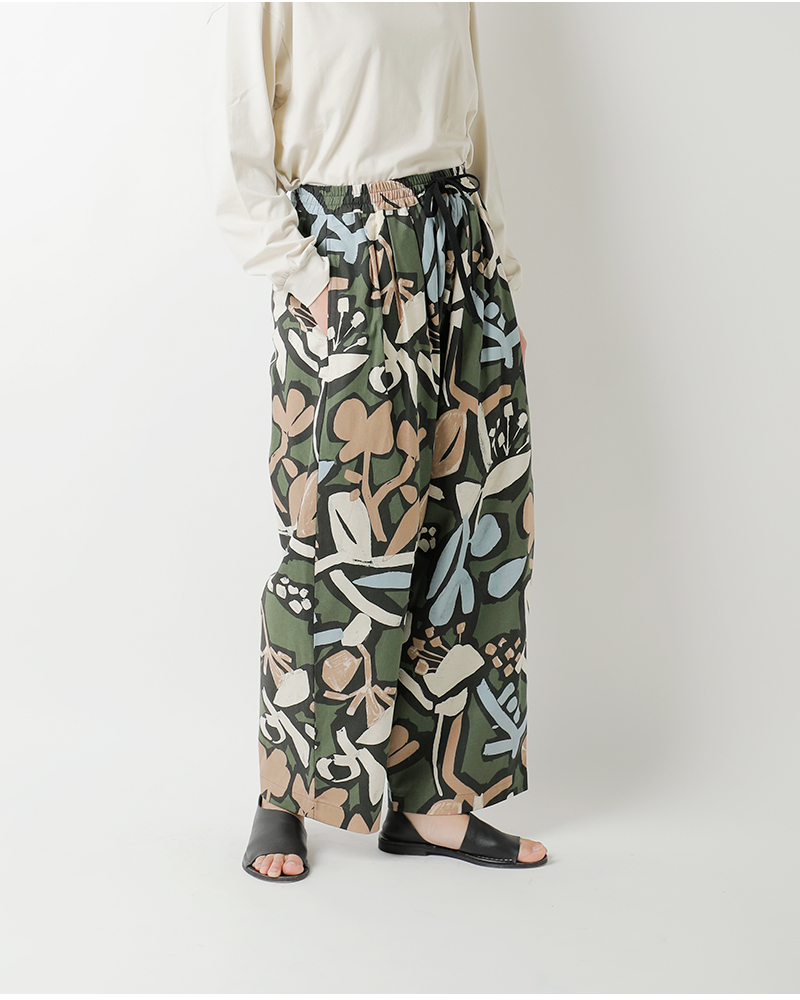 my beautiful landlet(マイ ビューティフル ランドレット)フラワーピグメントプリントイージーパンツwm05-pt2610503