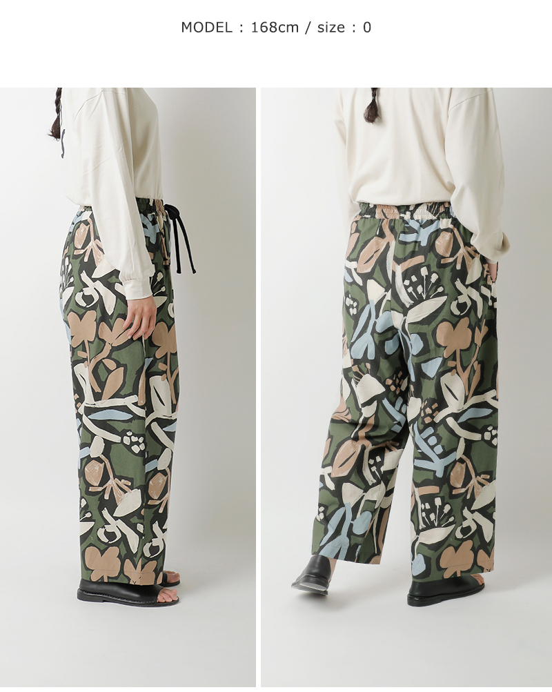 my beautiful landlet(マイ ビューティフル ランドレット)フラワーピグメントプリントイージーパンツwm05-pt2610503