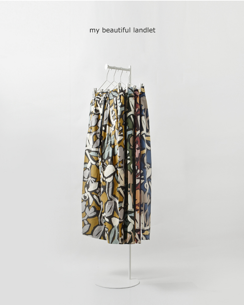 my beautiful landlet(マイ ビューティフル ランドレット)フラワーピグメントプリントイージーパンツwm05-pt2610503