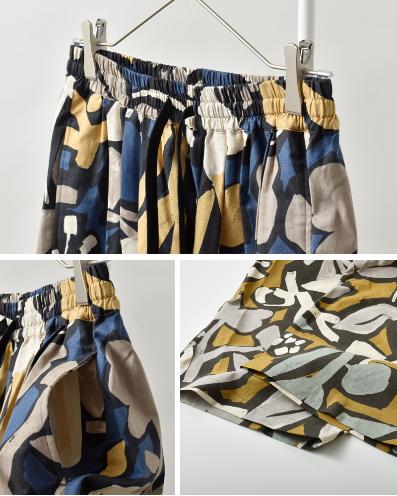 my beautiful landlet(マイ ビューティフル ランドレット)フラワーピグメントプリントイージーパンツwm05-pt2610503