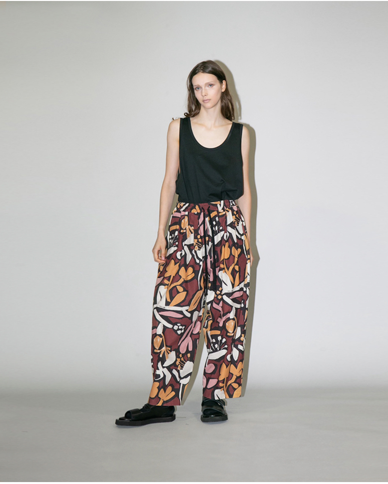 my beautiful landlet(マイ ビューティフル ランドレット)フラワーピグメントプリントイージーパンツwm05-pt2610503