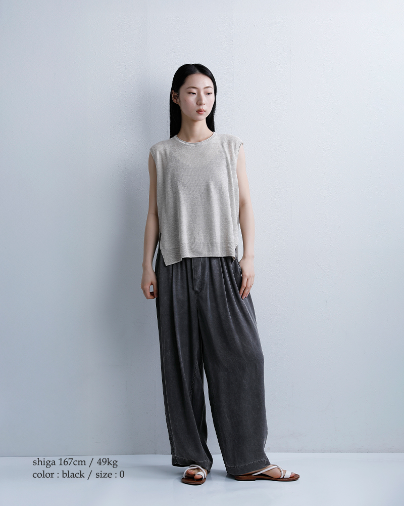 unfilビッグ イージー トラウザー パンツ “rayon gabardine pigment washed BIG easy trousers” wxsp-uw104