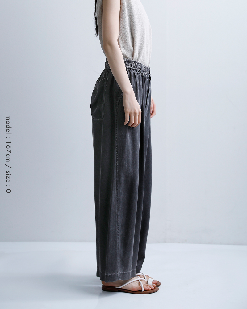 unfilビッグ イージー トラウザー パンツ “rayon gabardine pigment washed BIG easy trousers” wxsp-uw104