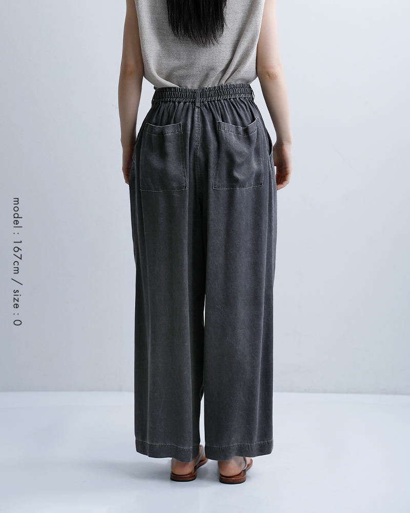 unfilビッグ イージー トラウザー パンツ “rayon gabardine pigment washed BIG easy trousers” wxsp-uw104