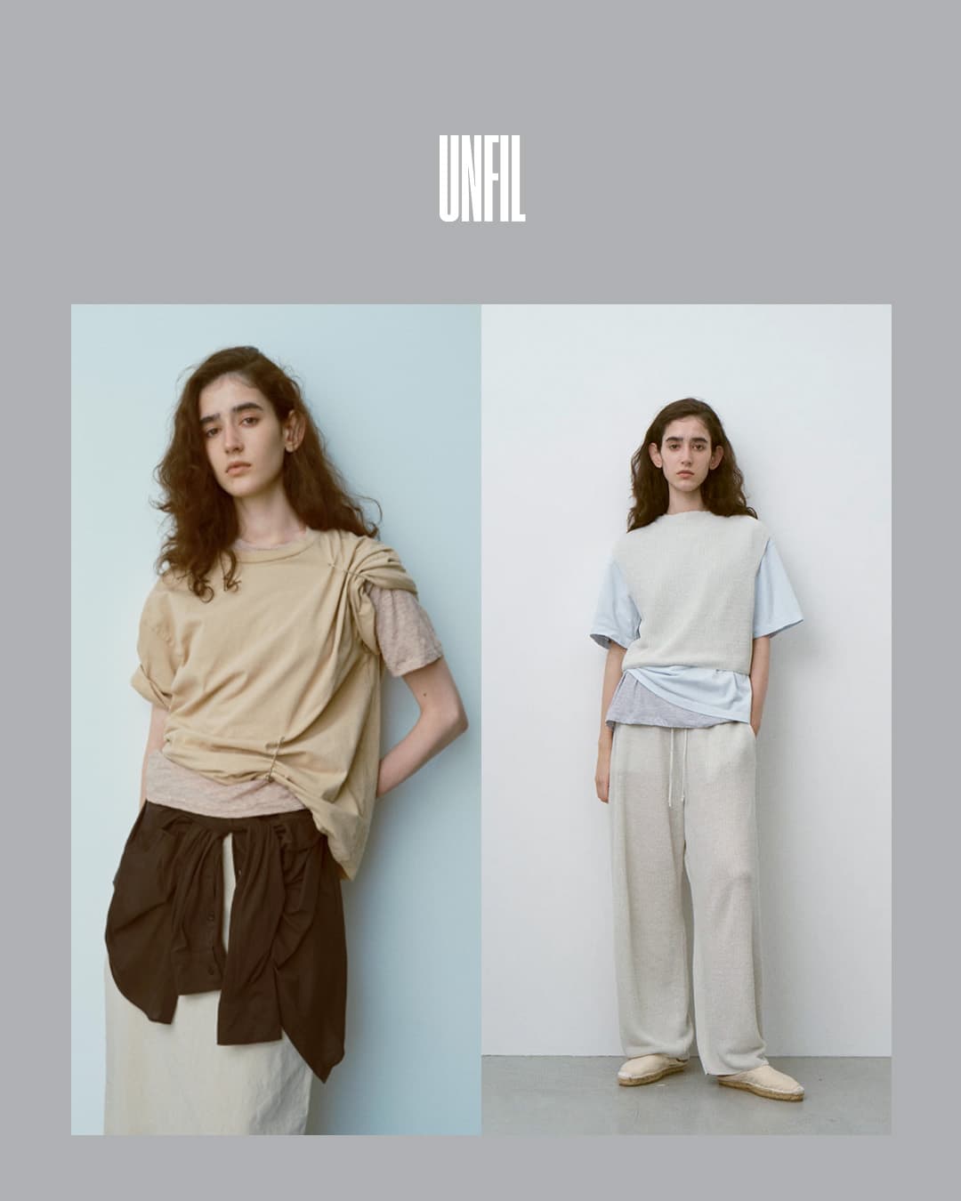 unfilコットン リラックスフィット Tシャツ “cotton open-end yarn garment dyeing relaxed-fit Tee” wxsp-uw135