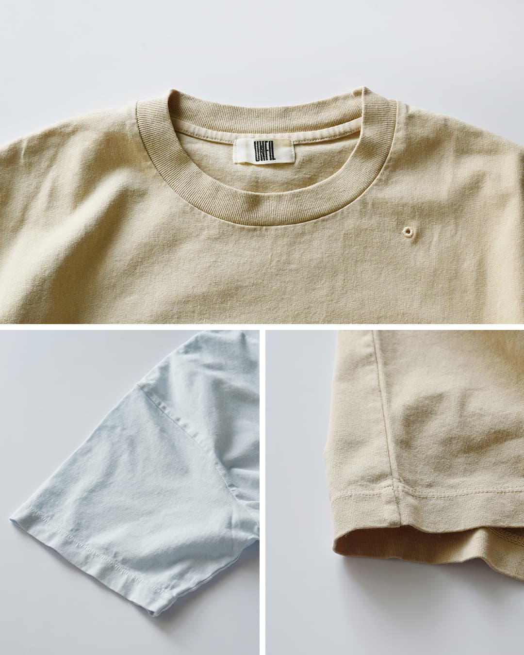 unfilコットン リラックスフィット Tシャツ “cotton open-end yarn garment dyeing relaxed-fit Tee” wxsp-uw135