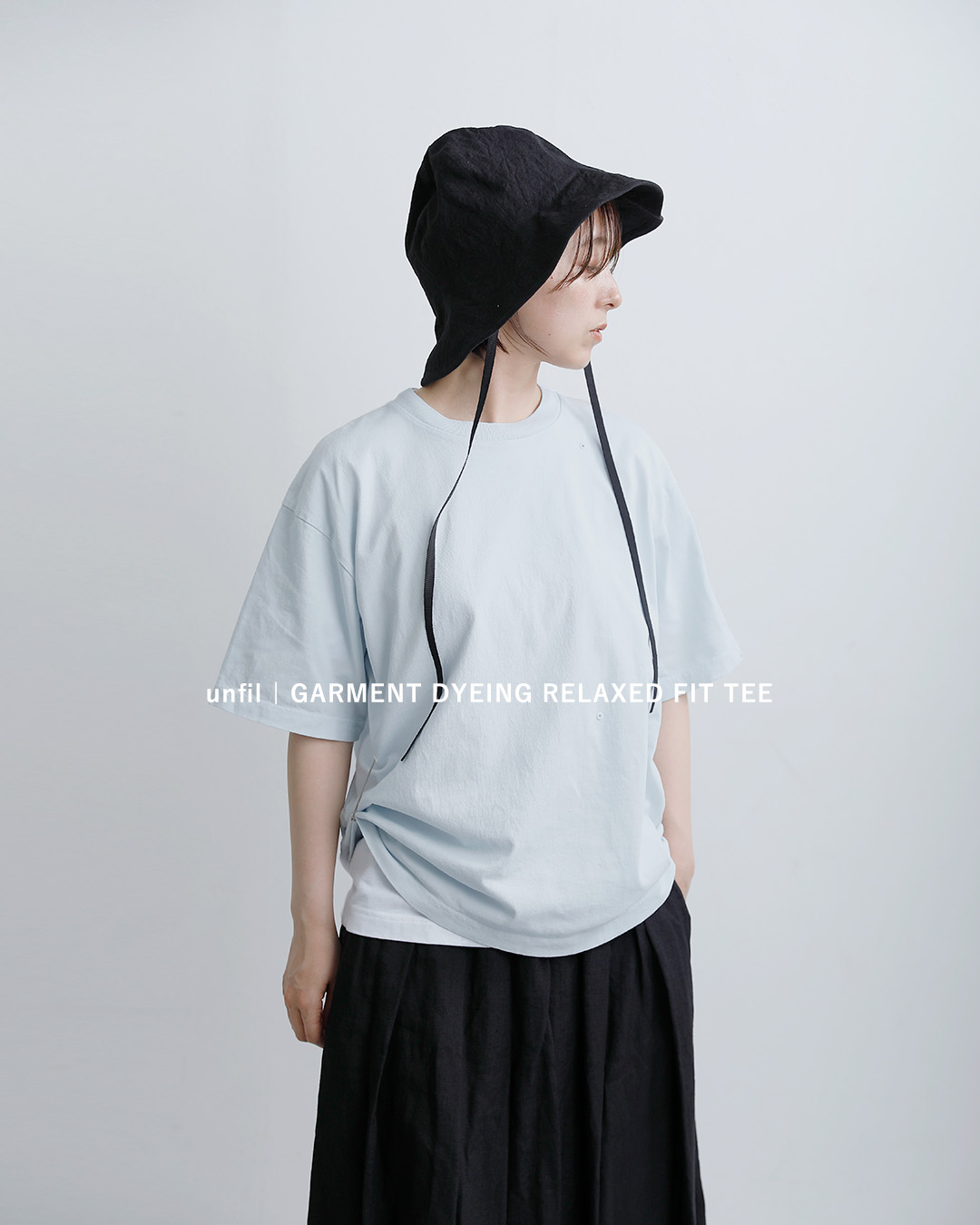 unfilコットン リラックスフィット Tシャツ “cotton open-end yarn garment dyeing relaxed-fit Tee” wxsp-uw135