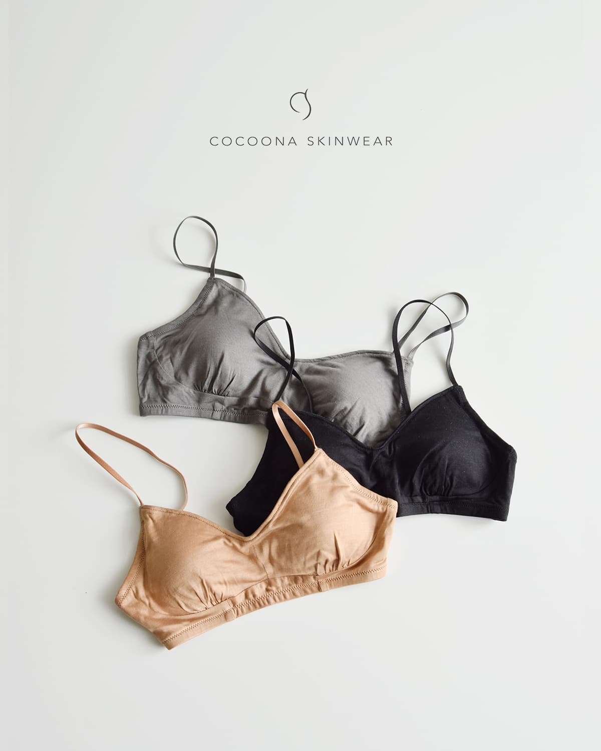 COCOONA SKINWEARシルク ノンワイヤー ホールド ブラジャー ya20-0177