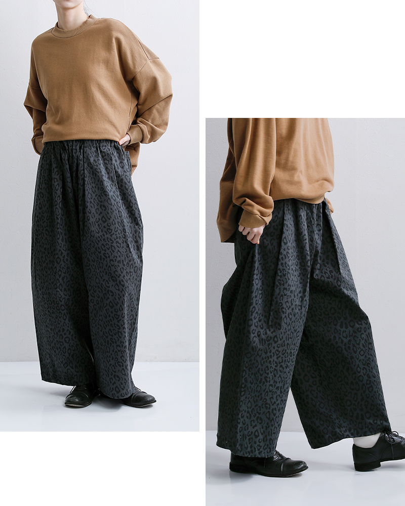 Yarmo(ヤーモ)レオパードツイルワークパンツyar-26ss-p28