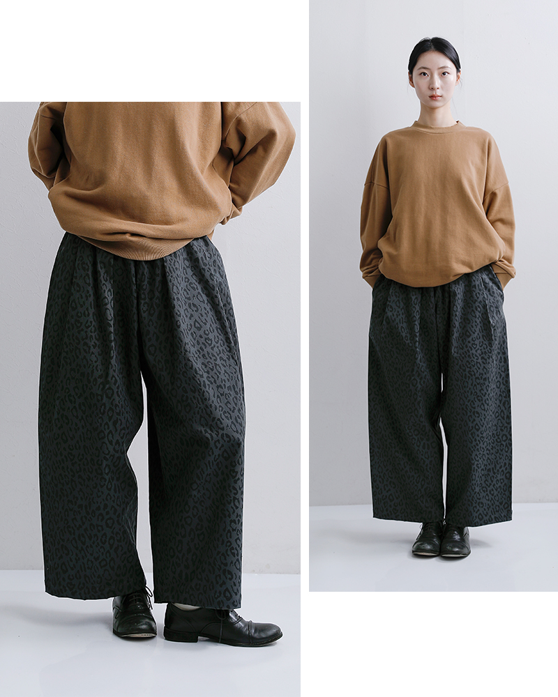 Yarmo(ヤーモ)レオパードツイルワークパンツyar-26ss-p28