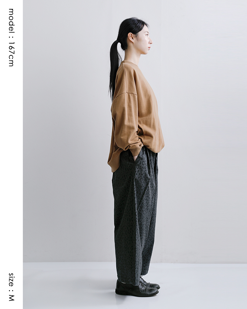 Yarmo(ヤーモ)レオパードツイルワークパンツyar-26ss-p28