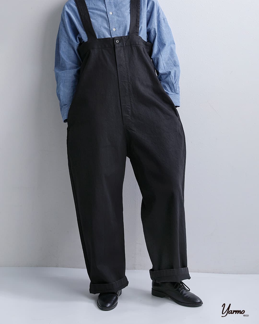 Yarmoデニム ハイライズ ブレース トラウザー パンツ yar-26ss-p32
