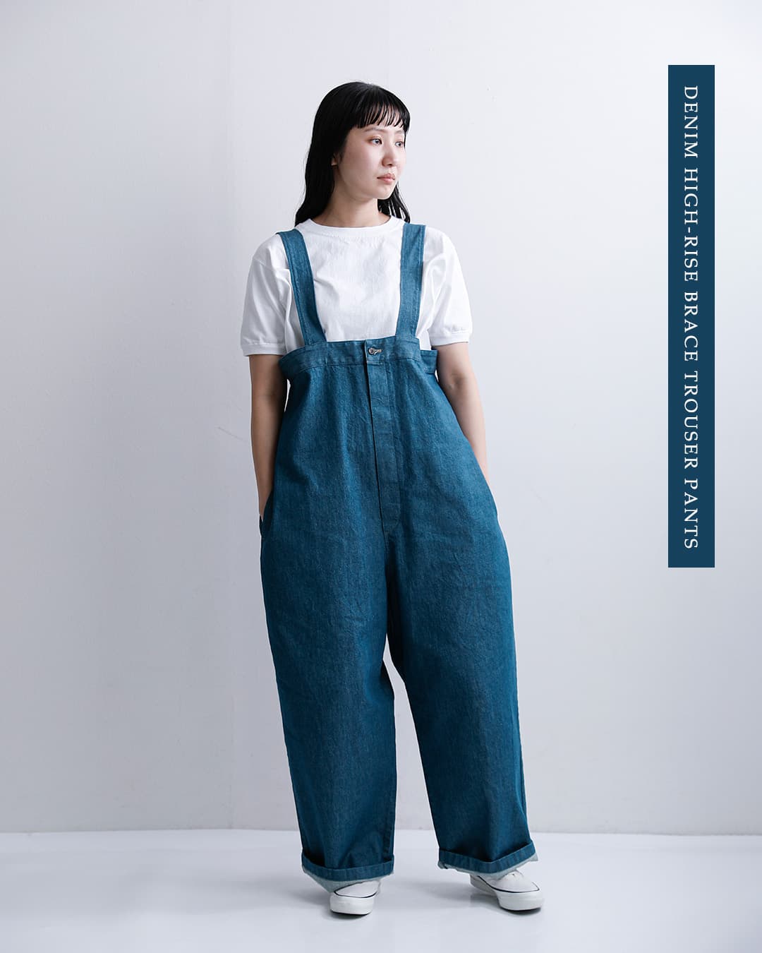 Yarmoデニム ハイライズ ブレース トラウザー パンツ yar-26ss-p32