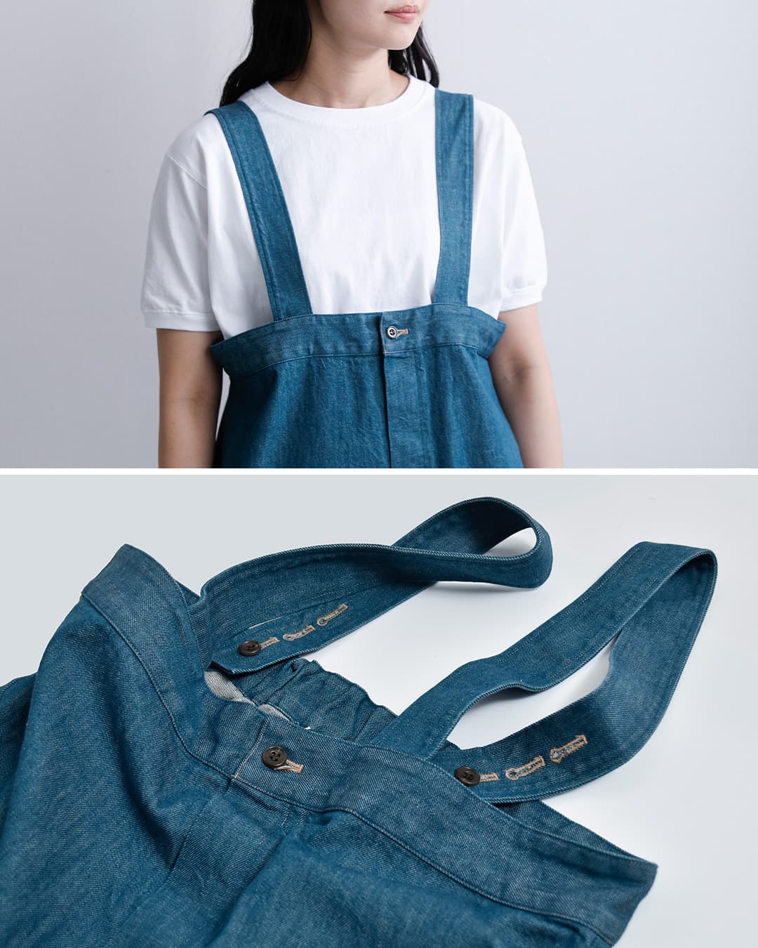 Yarmoデニム ハイライズ ブレース トラウザー パンツ yar-26ss-p32