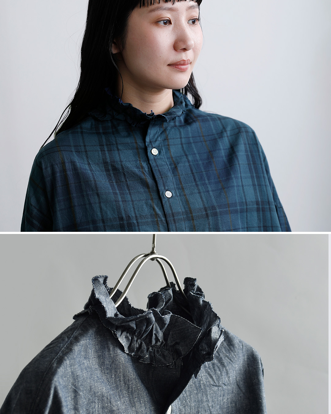 Yarmoコットン フリル シャツ yar-26ss-s28