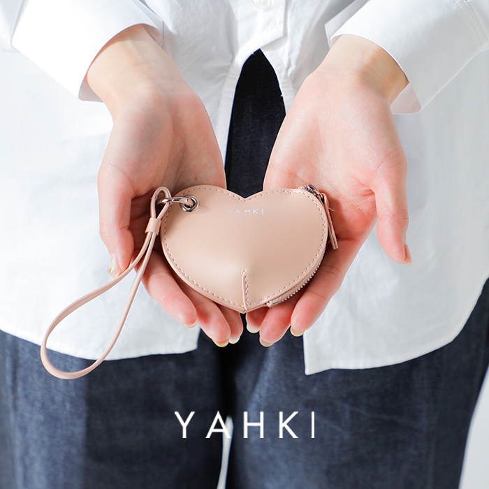 YAHKI(ヤーキ)スムースレザーハートミニポーチyh-640c
