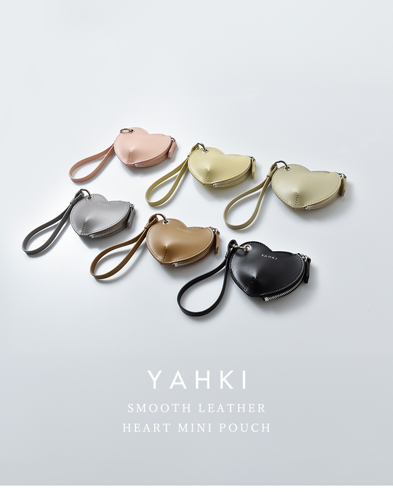 YAHKI(ヤーキ)スムースレザーハートミニポーチyh-640c