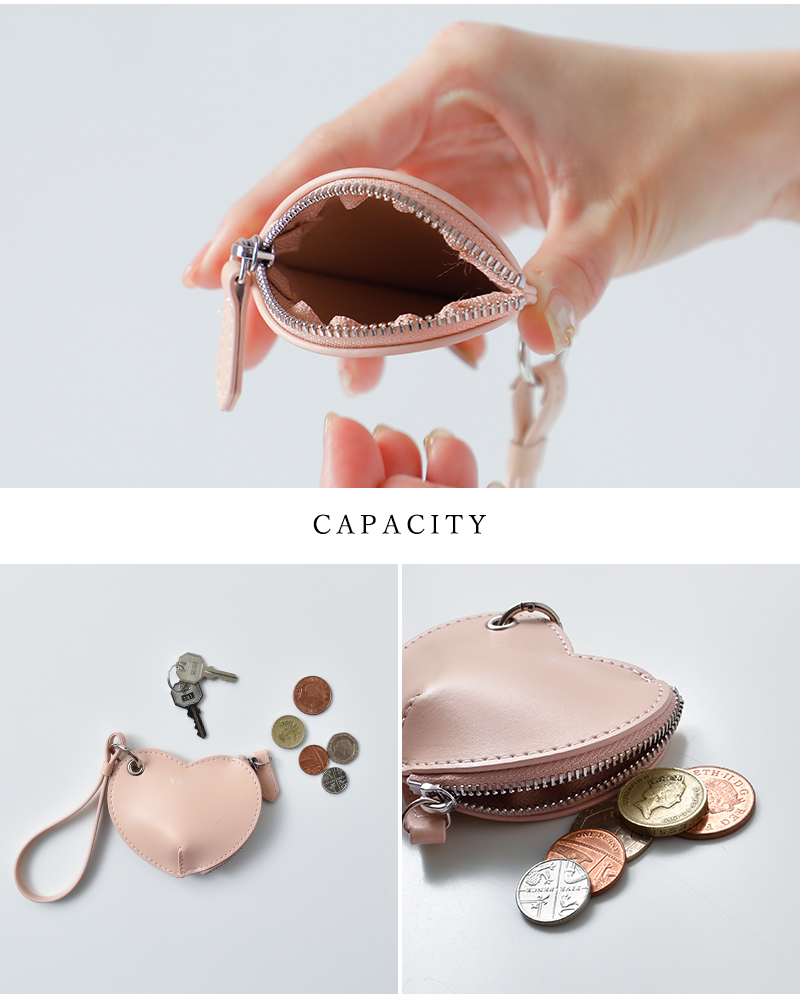 YAHKI(ヤーキ)スムースレザーハートミニポーチyh-640c