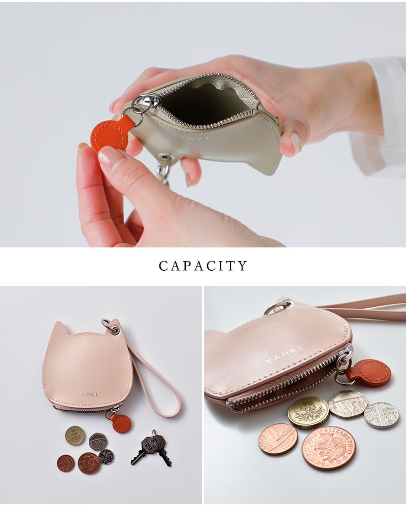 YAHKI(ヤーキ)スムースレザーキャットミニポーチyh-678c