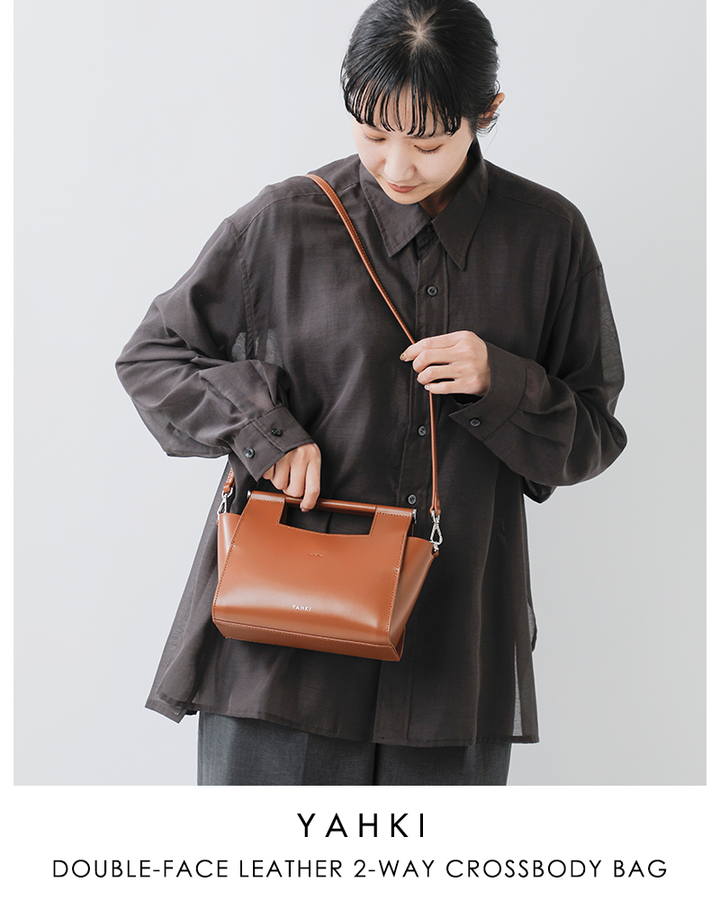 YAHKI(ヤーキ)ダブルフェイスレザー2wayクロスボディバッグyh-767